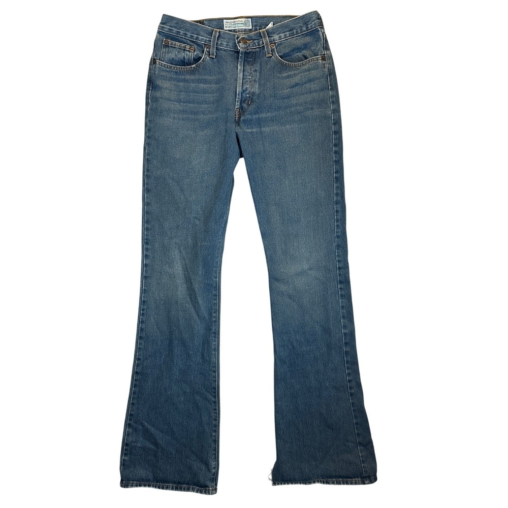 Abercrombie & Fitch Vintage Y2K Bootcut Jeans Blue Button Fly Medium Wash